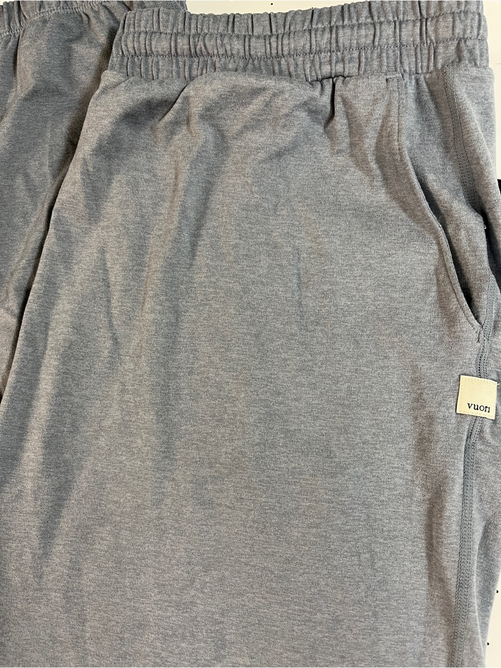 Vuori Blue Gray relaxed mid rise M Joggers boyfriend brushed jersey pockets
